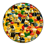 Crowd of legos