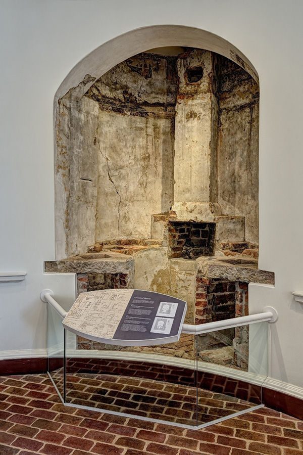Museum-like display of the hearth