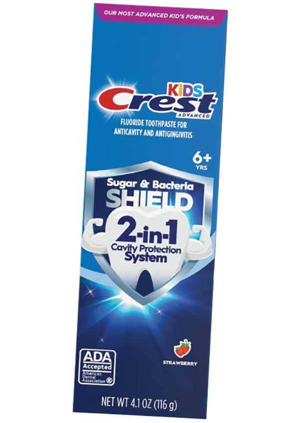 Packaging of Kids Crest toothpaste