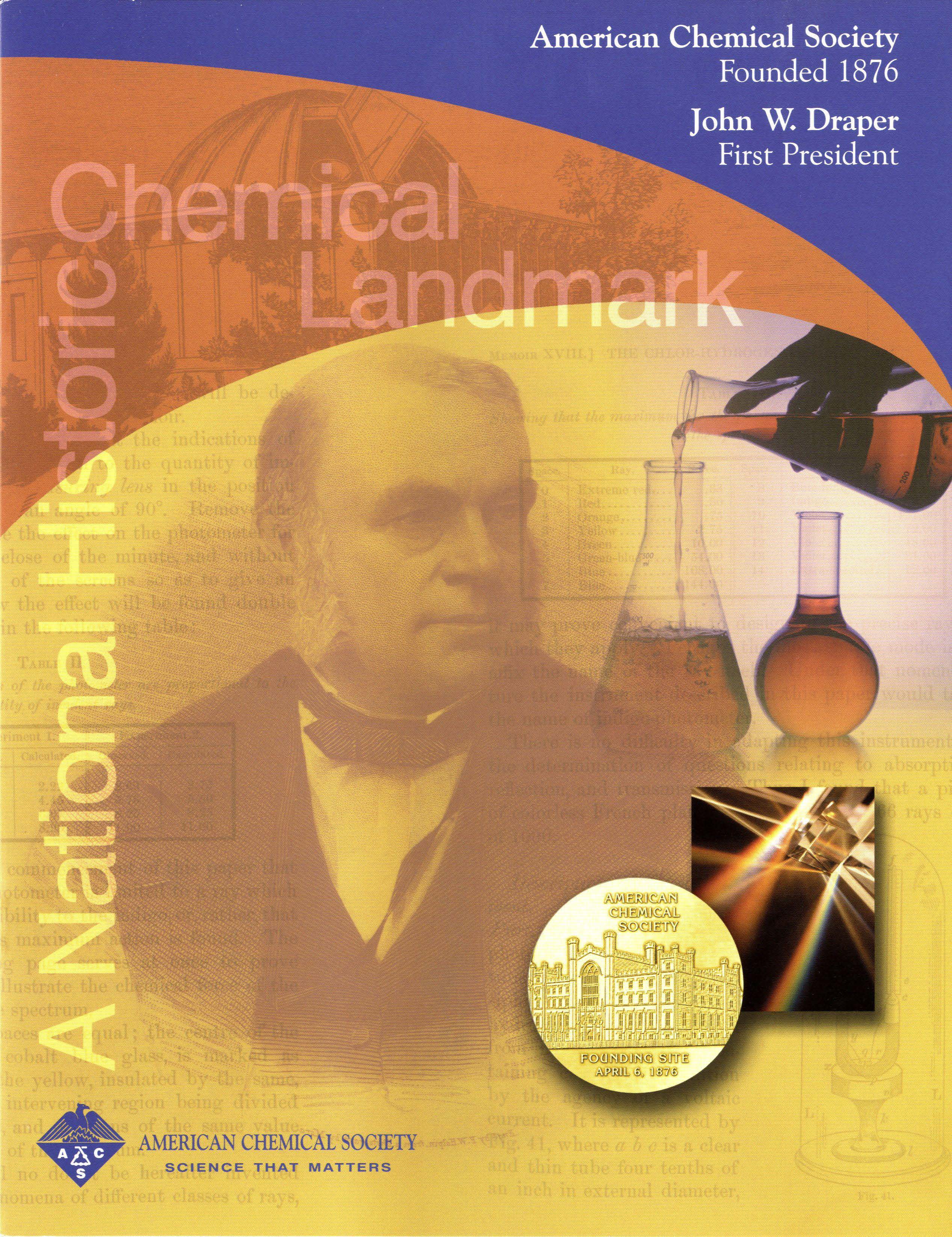“American Chemical Society Founded 1876, John W. Draper First President” commemorative booklet