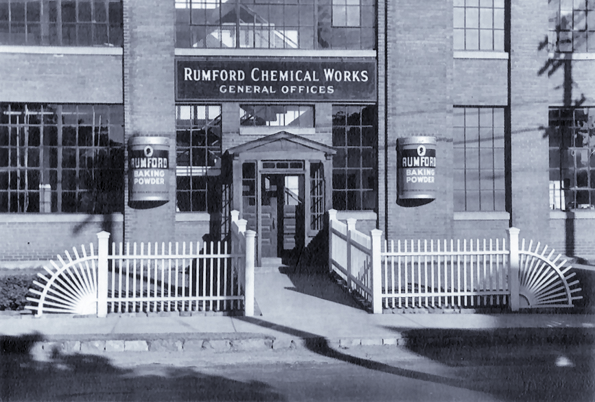 Entrada de la fábrica de Rumford Chemical Works