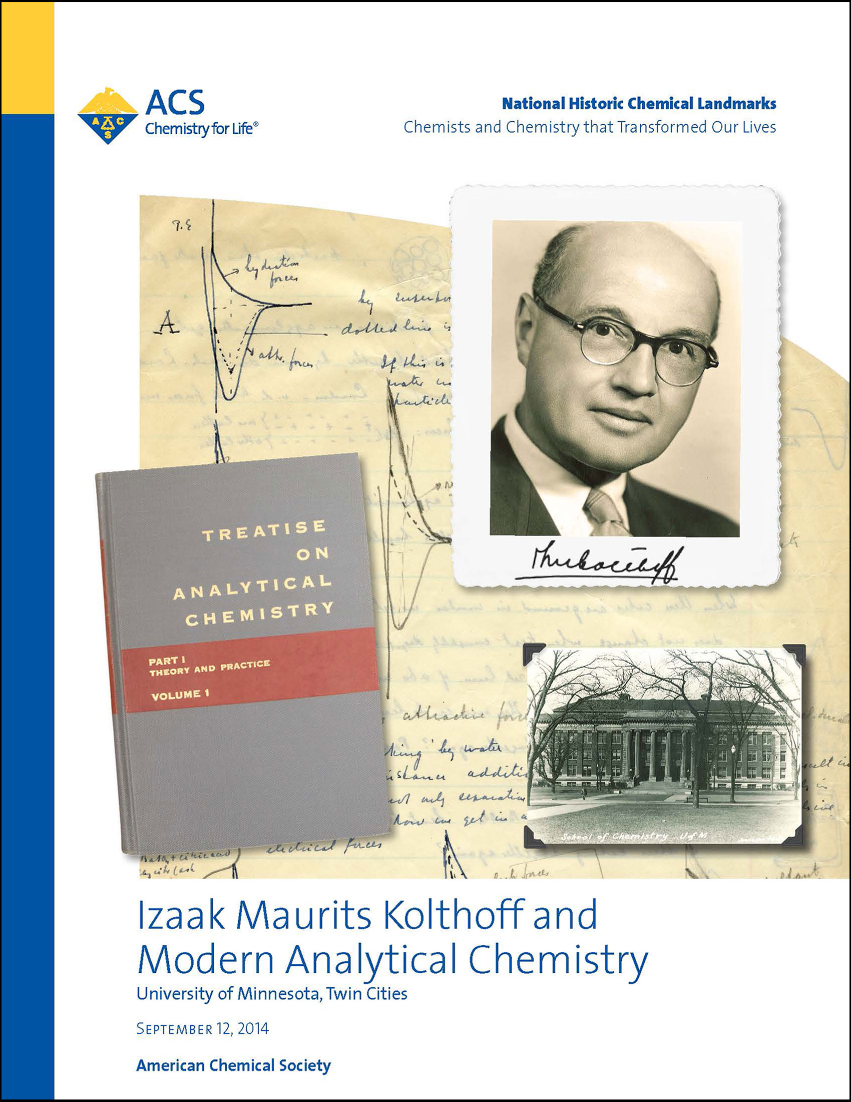 Kolthoff Analytical Chemistry National Historic Chemical Landmark commemorative booklet