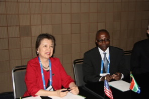 ACS President Marinda Li Wu and SACI President James Darkwa