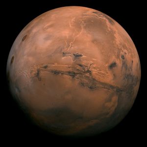 Image of planet Mars from outer space