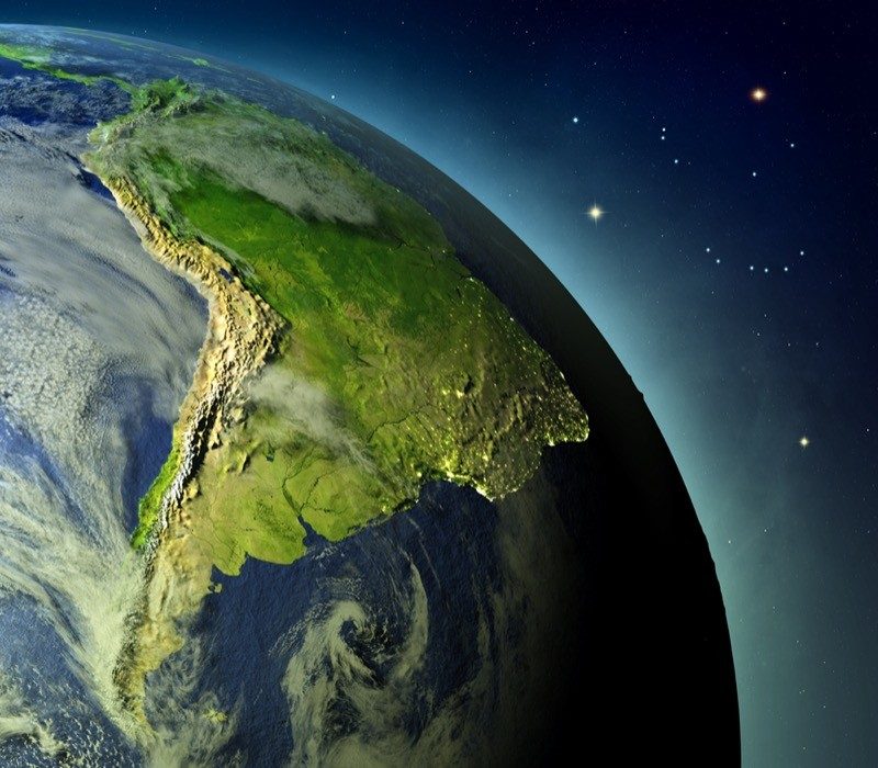 An illustration of Earth from outer space