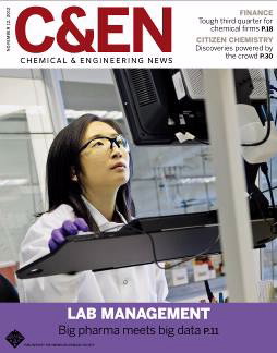 cover of C&EN magazine November 12, 2012 issue