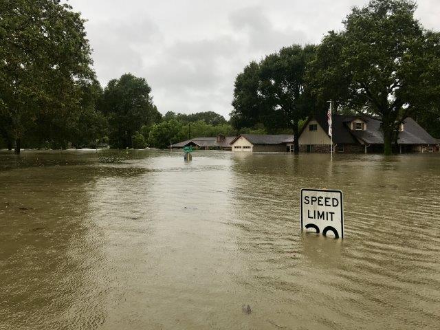 Post-Hurrican Harvey floodwaters