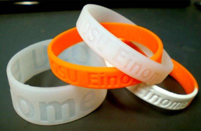 Four silicone wristbands