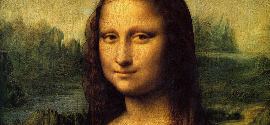 Close up image of the Mona Lisa painting