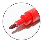 A red marker
