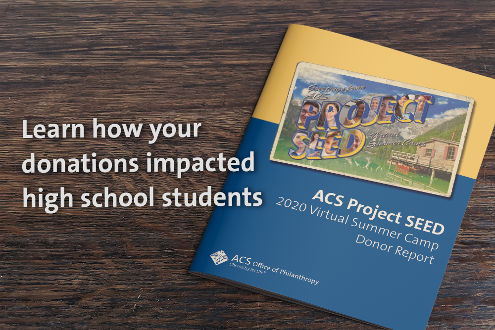 Learn how your donations impacted high school students. Download the 2020 Project SEED Donor Report.