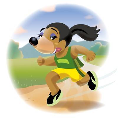 Illustration of a mole running