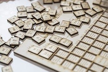 Image of a periodic table styled as a keyboard