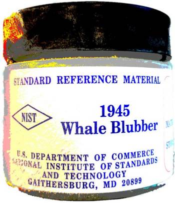 Jar of whale blubber