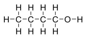 Structural diagram of butanol
