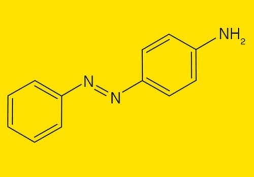 Molecular structure of yellow azo dye