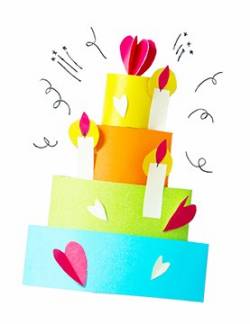 paper celebration cake