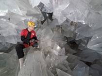 man in crystal cave