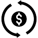 Icon illustration of monetary exchange