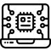 Icon illustration of a computer chip