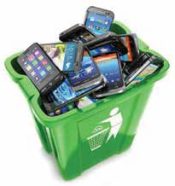 A bin full of cell phones