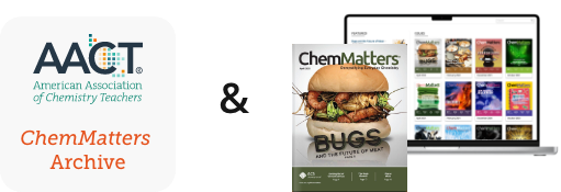 AACT logo and ChemMatters logo with ChemMatters issues