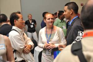 Educators, students, and chemical professionals interacting
