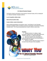 Flyer for U.S. National Chemistry Olympiad