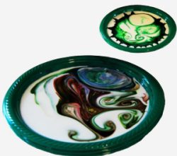 plate with food coloring