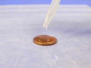 adding water to a penny