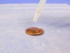 adding water to a penny