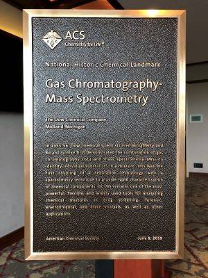 Plaque for the gas chromatography-mass spectrometry Landmark.