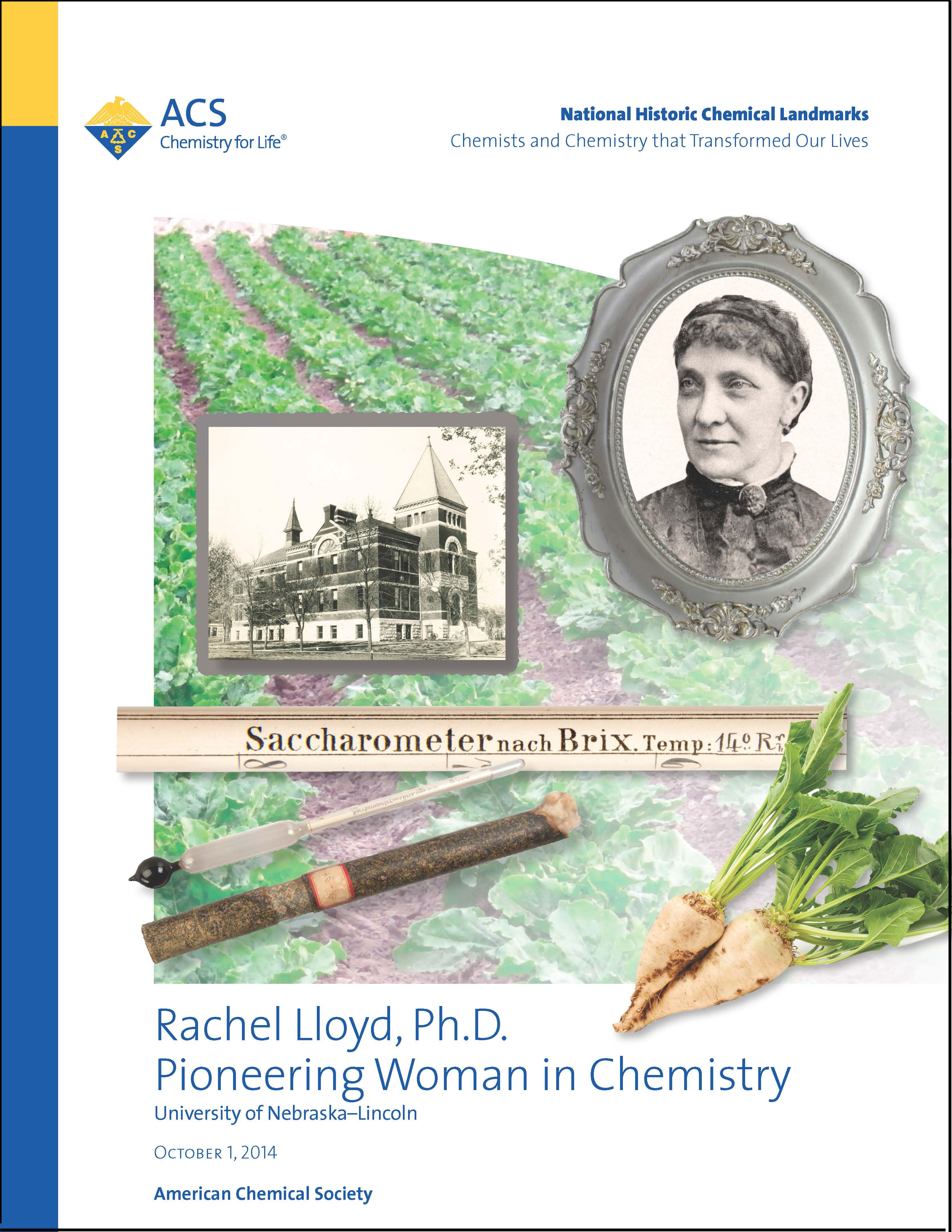 "Rachel Lloyd, Ph.D., Pioneering Woman in Chemistry" commemorative booklet