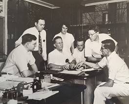 photo of Upjohn scientists involved in steroid medicine research