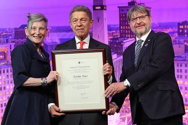 photo of MIguel B. Salmeron resented with his award