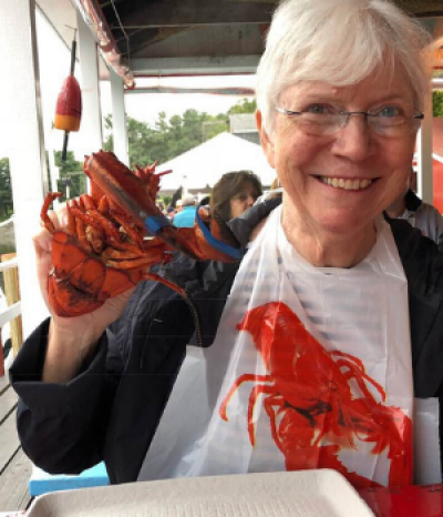 Natalie Foster at Chauncey Creek Lobster Pier, Kittery Point, Maine, September 2021