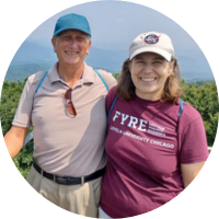 Jim and Linda Brazdil at Grandfather Mountain State Park, NC, July 2021