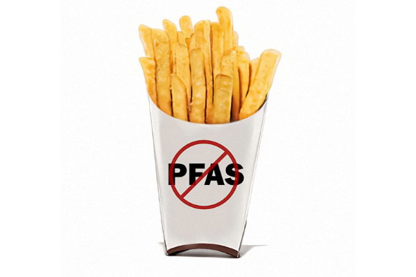 Illustration of eliminating PFAS in food packaging