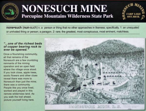 Nonesuch Mine Porcupine Mountains Wilderness State Park