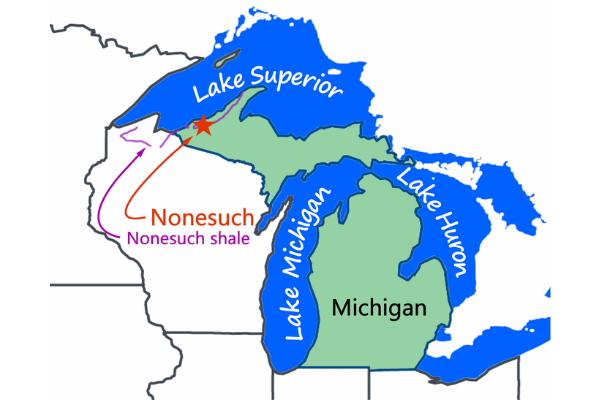 Map of Nonesuch, Michigan