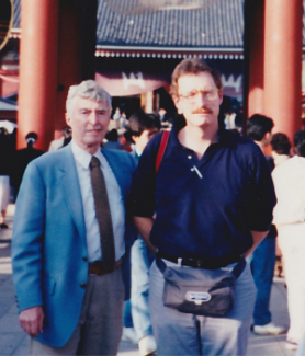 Bill Carroll and his father, Bill Carroll, Sr., in Tokyo en route to China
