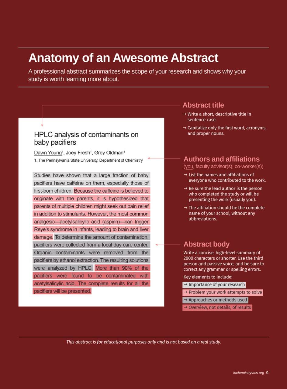 Anatomy of an Awesome Abstract