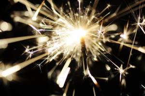 Close-up view of a sparkler