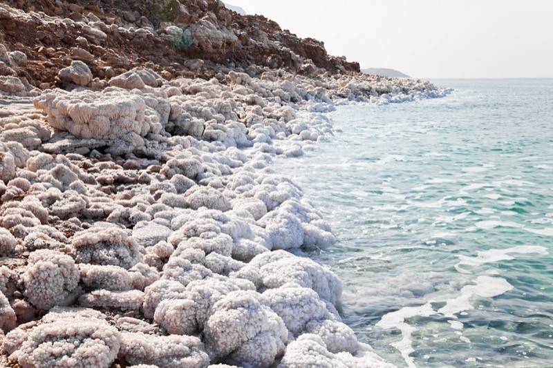 The shore along the Dead Sea