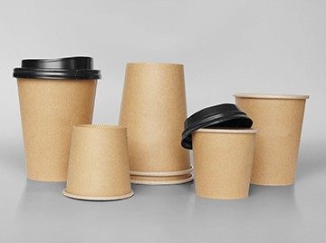Several plastic-lined cardboard cups designed for hot liquids