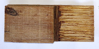 A piece of 3-layer plywood