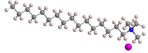 3D graphic of Cetyltrimethylammonium bromide (CTAB)