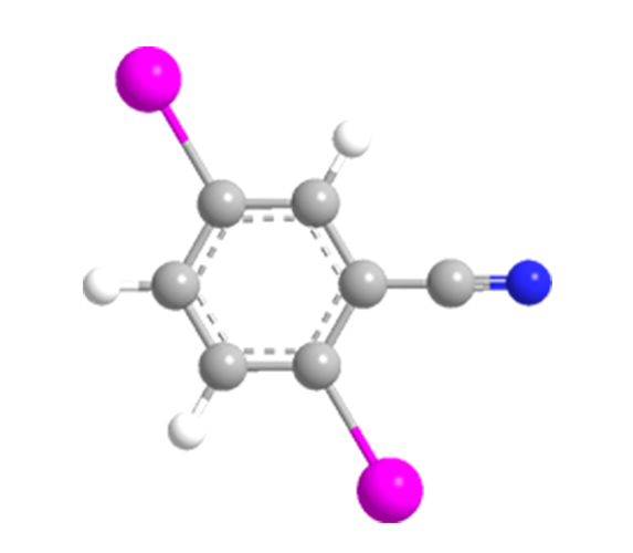 3D Image of 2,5-Diiodobenzonitrile