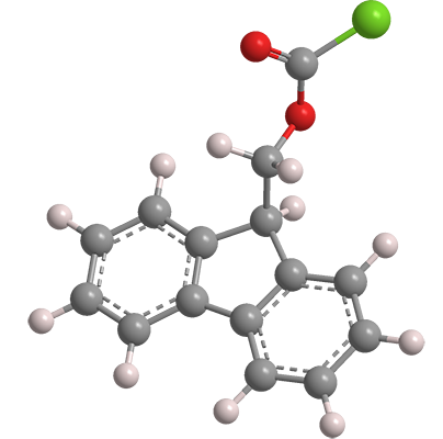 3D Image of 9-Fluorenylmethyloxycarbonyl chloride