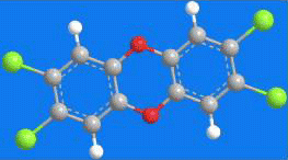3D Image of 2,3,7,8-Tetrachlorodibenzo-p-dioxin